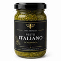 Pesto Italiano artesanal Casa Monzati con albahaca fresca, parmesano, nuez y aceite de oliva - 361g
